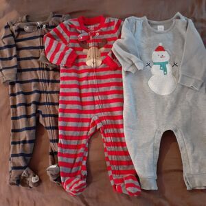 Baby Gap 6 months sleeper winter warm Christmas baby infant boy 6 9 12 mo
